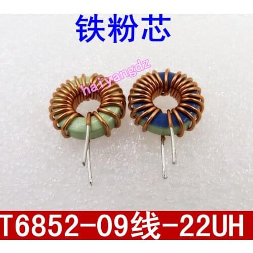 3pcs/18mm 6852-22UH 10A 0.9 Line Annular inductance 6852 Blue green ring Magnetic ring inductors