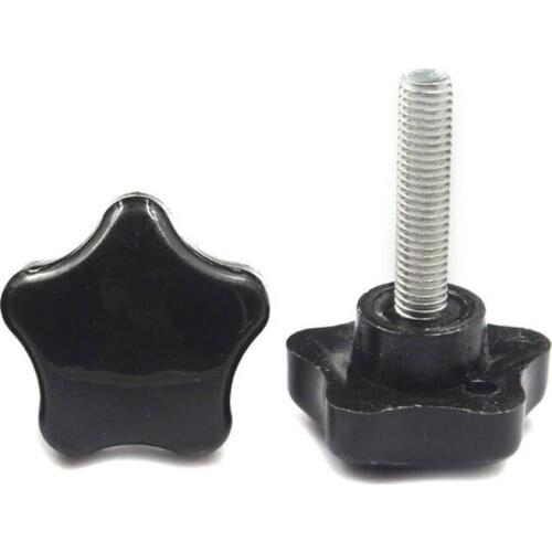 5PCS M6*10/15/20/25/30/35/40/45/50/60/70mm Thread Star Clamping Knob Head Diameter 32MM 5Stars Lathe Knobs Handle Screws