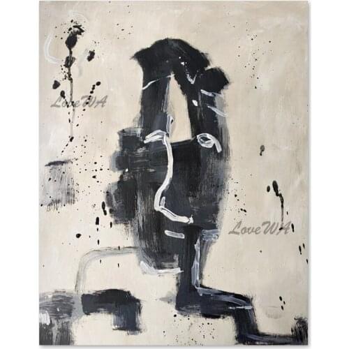 Abstract Vertical Rectangle Painting 100% Hand Painted Oil Painting On Canvas Modern Wall Art For Bedroom House Decoration