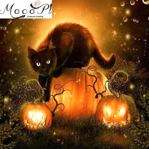 Diamond painting,Pumpkin,Cat,Full,Diamond Embroidery,Round/Square,Cross Stitch,LOVE,Needlework,Mosaic,Gift,Home Decor,Halloween