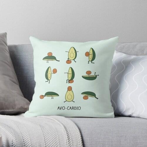 Avo-cardio Throw Pillow Cushion Cover Polyester Throw Pillows Case On Sofa Home Living Room Car Seat Decor