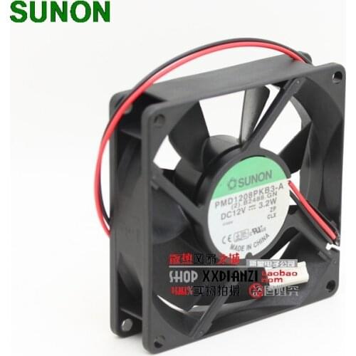 For Sunon PMD1208PKB3-A 8025 80mm 8cm DC 12V 3.2W 8CM dual ball bearing cooling fan
