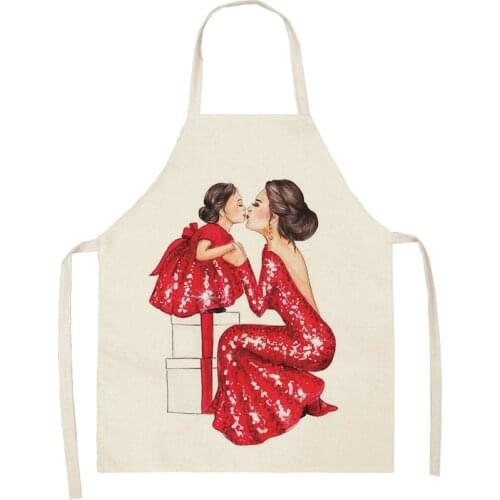 Home Parent-child mother-child pattern home and kitchen House cleaning goods for home kitchen Woman kitchen apron Kitchen apron