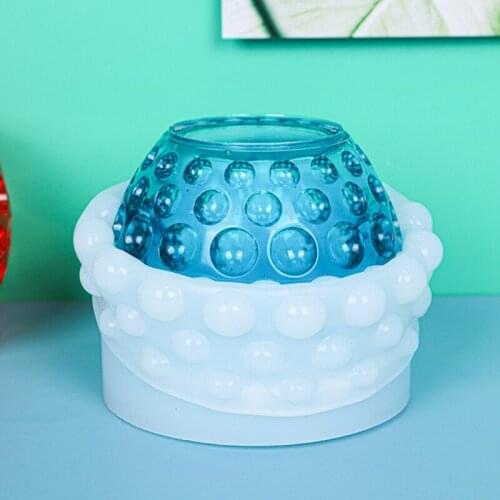 E56A Candlestick Epoxy Resin Mold Jewelry Tray Storage Box Flower Pot Silicone Mould