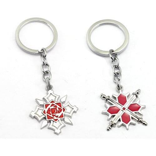 Hot Anime Vampire Knight Keychain Rose Key Ring Holder Chaveiro Key Chain for friend gift Fashion Jewelry