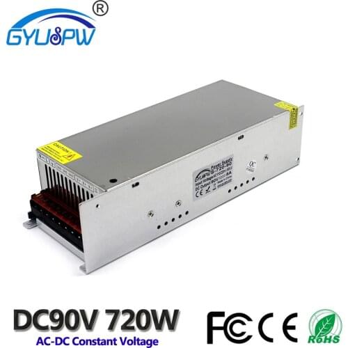 720W 8A 90V DC Power Supply Switching Driver Transformer 220V AC to DC90V output for Industrial Equipment Machine Stepper Motor
