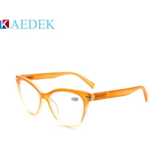 KAEDEK Brand New Reading Glasses cat eye Transparent Fashion Eyeglasses Lesebrillen Europe Style Men Women Reading Glasses