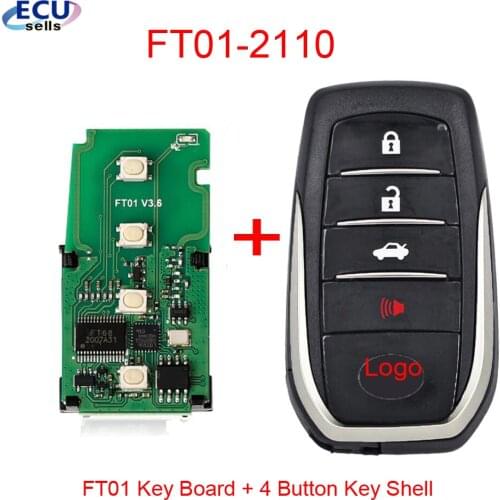 Lonsdor FT01-2110 314/312/433MHz Car Smart Remote Key For Toyota/ Lexus Keyless go Control Transmitter Circuit Board PCB 8A Chip