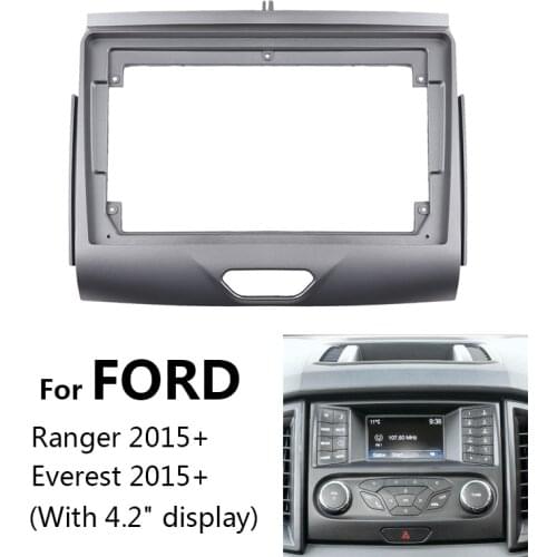 9 inch Auto Radio Frame Kit For FORD Ranger/Everest 2015+ Car Multimedia Player Head Unit Dash Panel Fascia Bezel Faceplate