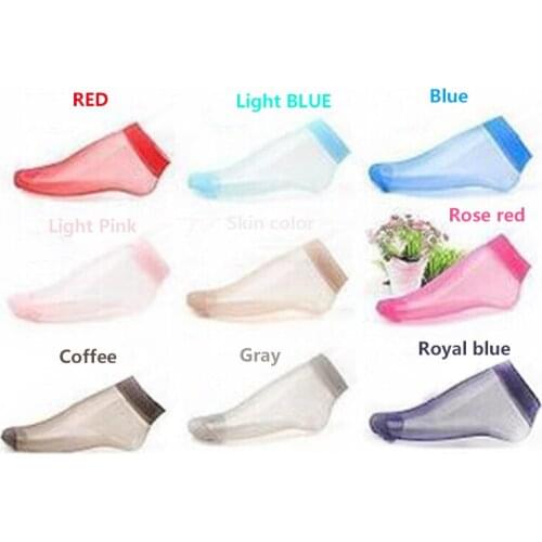 Summer Harajuku Candy Color Women Socks Crystal Ankle Sock Sexy Ultra-thin Transparent Socks Ladies Breathable Short Stockings