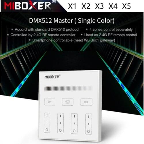 Miboxer X1 2.4G 4-Zone DMX512 Master Single Color CCT RGB RGBW RGB+CCT For Led Strip Lamp