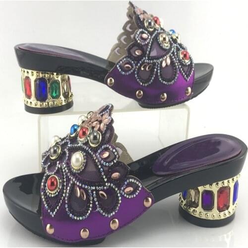 Fashion Women Luxury 2021Rhinestone Wedding Party Shoes African Special Materials High Heels Ladies Sandals with Heels ME7718