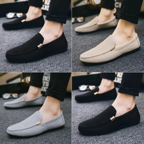 Mens Casual Shoes Comfortable And Breathable Summer New Loafers Canvas Shoes Mens Sports Shoes Driving Shoes Moccasin 2021