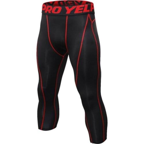 New Arrival Summer Mens Compression Gym Running Base Skins Tights Running Long Pants 7 points quick dry pants Plus Size