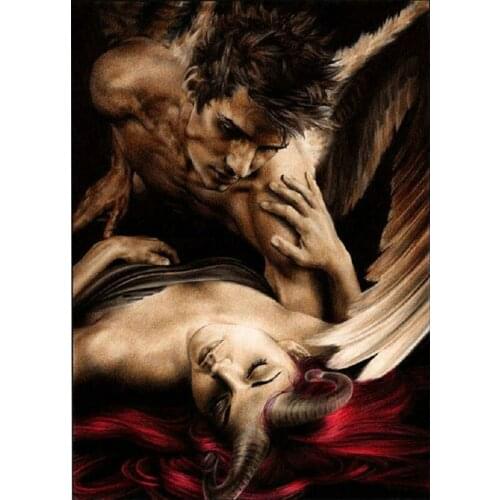 DIY Diamond Painting Angel couple Diamond Embroidery portrait Picture Diamond Cross stitch Full drill Home Decoration Gift