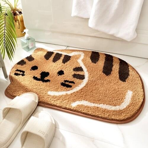 Animal Cartoon Non-slip Bathroom Mat Floor Mat Cat Mat Bathroom Decoration