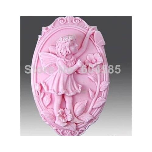New Round Angel 0561 Craft Art Silicone Soap mold Craft Molds DIY