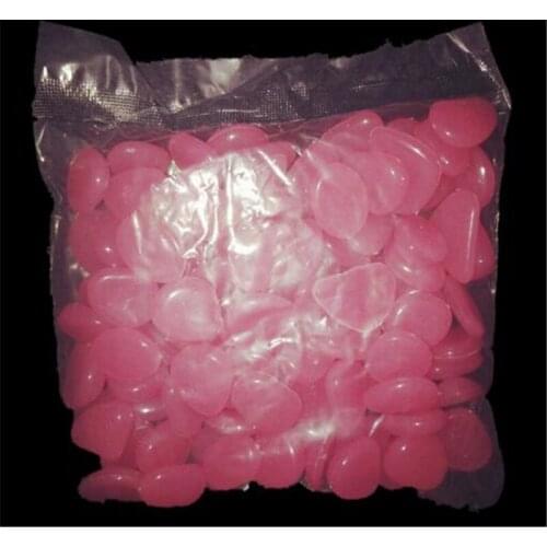 New 2000pcs Luminous Aquarium Fish Tank Decoration Stone Glow In The Dark Stones Green Ornaments Garden Outdoor Pebble Rocks