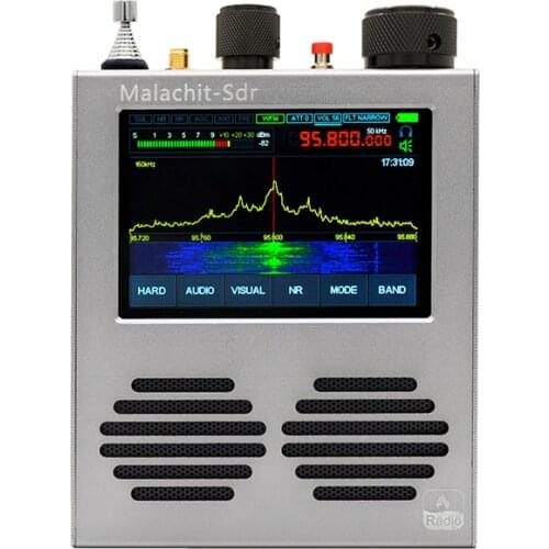 50KHz-2GHz Malahit-SDR Receiver DSP Radio Receiver 3.5" Touch Screen + 5000mAh Battery + Antenna Support AM SSB NFM WFM