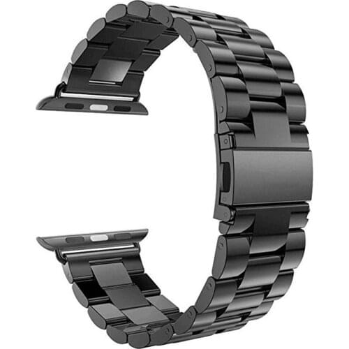 FEOOE Suitable for Apple Watch1/2/3/4 Watch Strap New Stainless Steel Metal Bracelet Watch Black Gold White Color LXY