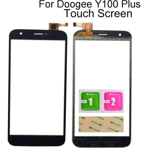 5.5'' Touch Screen For Doogee Y100 Plus Touch Screen Glass Front Glass Digitizer Panel Lens Sensor Tools 3M Glue