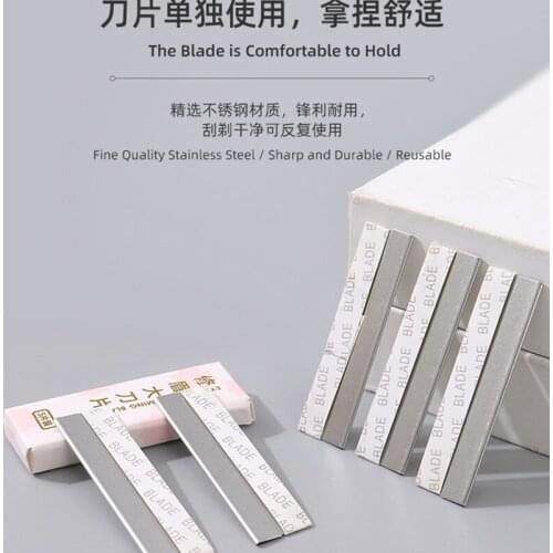 Foldable Portable Eyebrow Trimmer Stainless Steel Safety Eyebrow Trimmer Portable Eyebrow Trimmer Big Blade (2 Boxes)