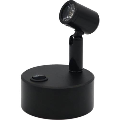 Led desk battery spot light with switch ,1W 3W emergency cabinet wall lamp,display ,welding,jewelry counter glass lamp