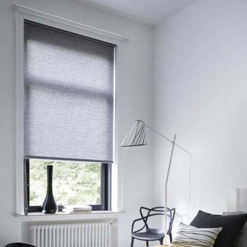 Tipiace Full or Half Blackout Fabric Customized Size Victoria Series Motorized Roller Blinds for Home Office