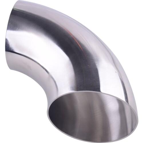 Universal 4" 102mm Stainless Steel Car 90 Degree Bend Elbow Exhaust Pipe Fitting Tube