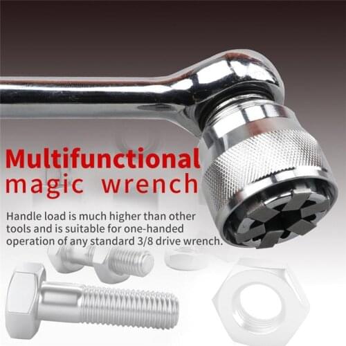 Universal Torque Wrench Ratchet Socket Adapter 1PC 3/8 Inch Drive Wrench Repair Tools Adjustable Socket Ratchet Spanners