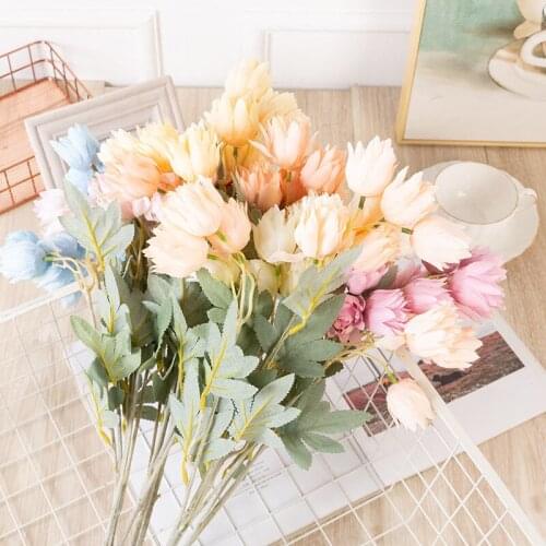 High quality Artificial Finger Citron Silk Flower Fake Plants Table Center Home decoration