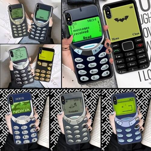 Funny Nokias Phone Case Cover Hull For iphone 5 5s se 2 6 6s 7 8 12 mini plus X XS XR 11 PRO MAX black painting Etui silicone