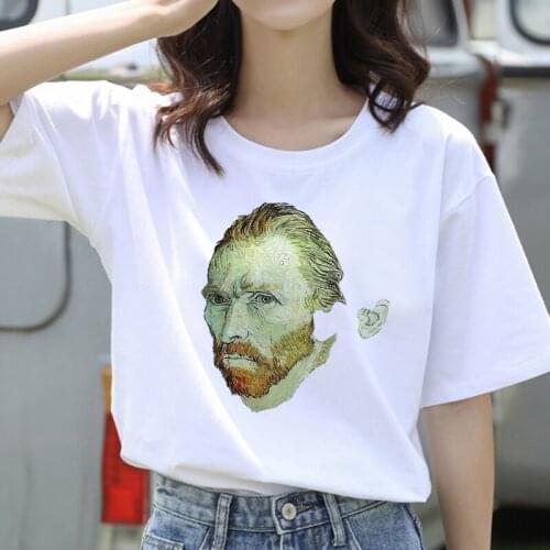 Summer Van Gogh T-Shirt Women Fashion street clothing Tshirt Aesthetic Female Clothes Casual Grunge Aesthetic T-shirt Top Tee