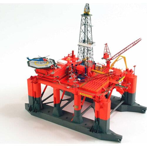 1:400 Norwegian Bredford Dolphin Semi-submersible Oil Drilling Platform DIY 3D Paper DIY 3D Paper Card Model Building Set Toys