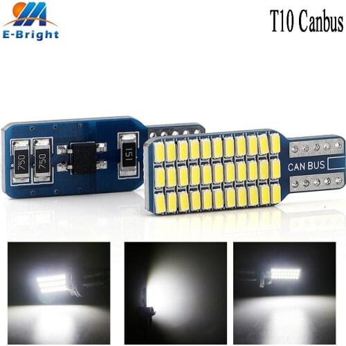 100 pcs Canbus T10 3014 33 SMD LED NO ERROR DC 9-16V Bulbs Car Indicator License Plate Lights Clearance Light 12V White