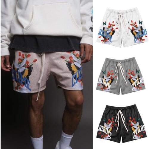 2021 Streetwear Shorts men Bandana Pattern Fashion Summer Shorts Hip Hop Casual Breathable mesh man Casual pants