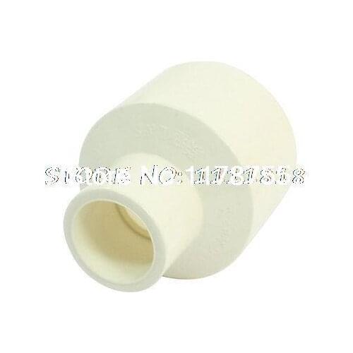 40mm x 20mm White PVC Drainage Pipe Straight Connector Adapter Fitting