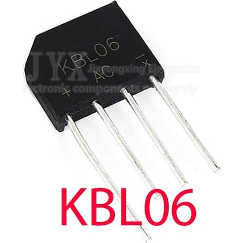 5pcs KBL06 KBL10 KBL406 KBL410 KBL606 KBL608 KBL610 ZIP-4 Brigde Rectifier DIP4