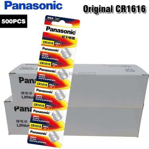 500PCS Panasonic 100% Original CR1616 Button Cell Battery For Watch Car Remote Key cr 1616 ECR1616 GPCR1616 3v Lithium Battery
