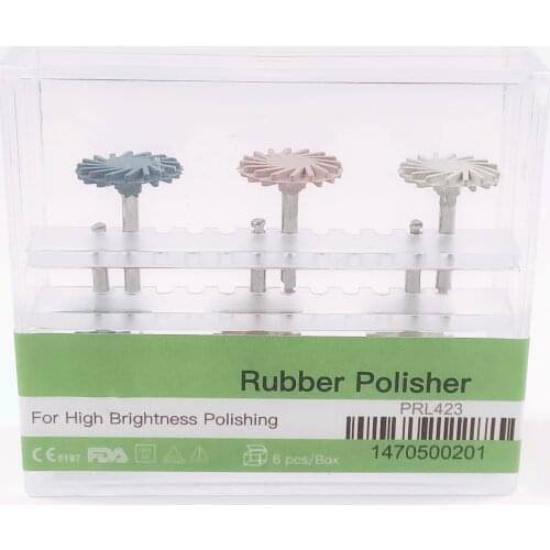 6pcs/Lot Dental Rubber Polisher Composite Resin Polishing Diamond Disc