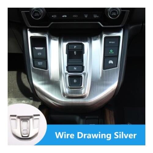 Gear shift panel decorative sequins Stainless Steel trim 1pcs for Honda CRV CR-V HYBRID RHD LHD 2017 2018 2019