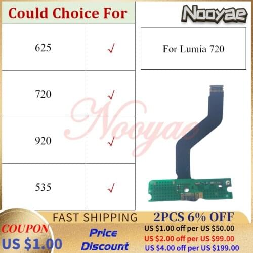 For Nokia Lumia 625 720 920 535 USB Dock Charging Port Charger Plug Flex Cable Microphone MIC Connector Board