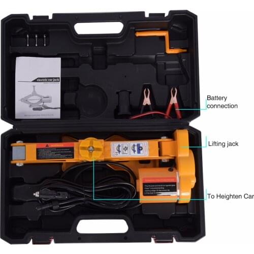 Electric Tire Lifting Car Jack 2Ton 12V DC Automotive Car Electric Lifting Jack Garage and Emergency Equipment Auto Tools
