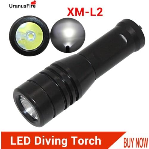 Portable Mini Diving Flashlight XM L2 LED Scuba Dive torch 50M Underwater IPX8 Waterpoof 14500 AA Dive Light Lamp Flashlights