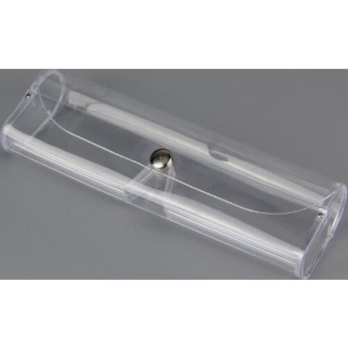 15*4.5cm Clear Transparent Portable Plastic Reading Glasses Box Cases For Women Men Clear Slim Glasses Cases for Presbyopic