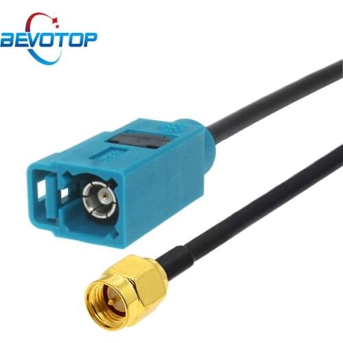 1PCS Fakra Z Female Jack to SMA Male Plug RG174 Cable GPS Antenna Extension Adapter RF Coaxial Pigtail for Auto Car Vehicle