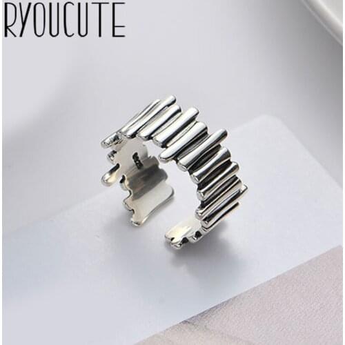 New Arrivals Vintage Irregular Chains Lines Rings For Women Large Adjustable Size Finger Ring Fashion Boho Jewelry