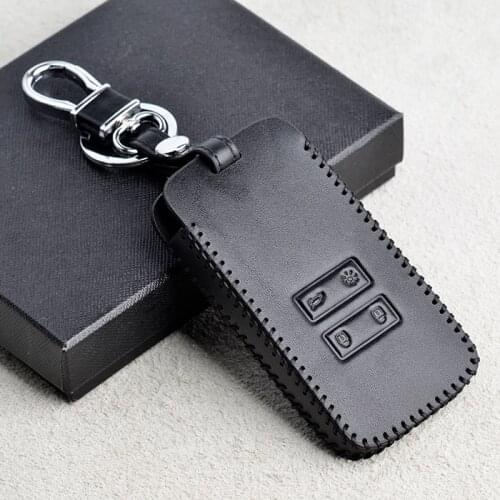 Leather Car Key Case For Renault Koleos Kadjar Scenic Megane Sandero Keyless Remote Fob Shell Protector Cover Auto Accessories
