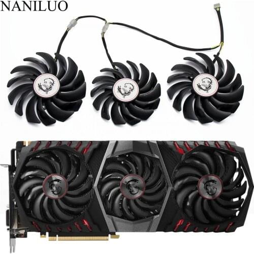 New PLD10010S12HH PLD09210S12HH 4Pin Cooler Fan Replacement For MSI GEFORCE GTX 1080 Ti Gaming X Trio Graphics Card Cooling Fans