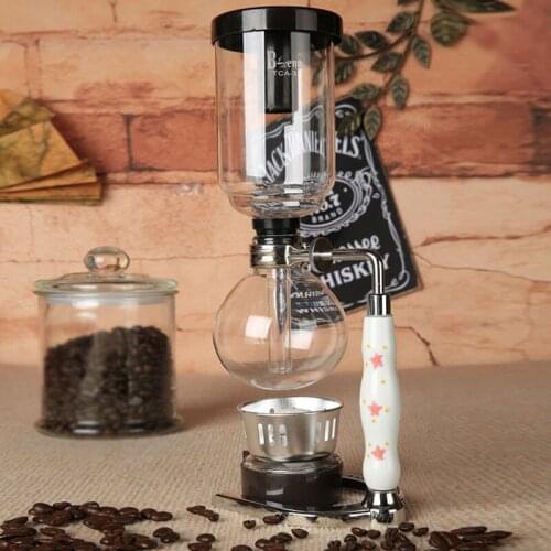 New Hot Syphon coffee maker set, include 2pcs Glass siphon pot, 1pcs alcohol burner, 1pcs stand